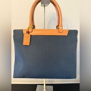 Elise Tran Vintage Canvas & Leather Tote